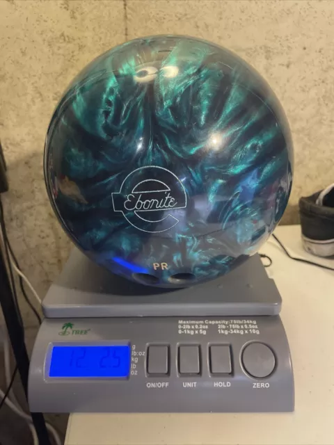 Ebonite Maxim Bowling Ball 12 lbs  2.5 oz Blue Teal Swirl