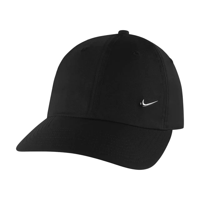 Nike Heritage 86 Cap Metal Nike Air Logo Unisex Hat Retro Black Osfm Pre-Owned