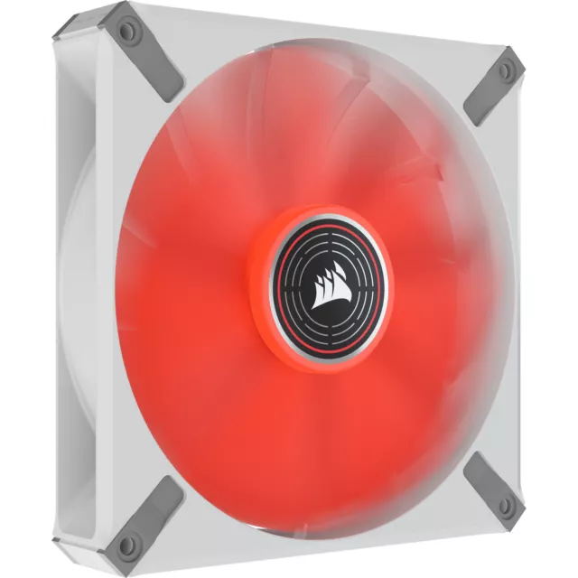 Corsair ML140 LED ELITE Red Premium 140mm PWM 140x140x25, Gehäuselüfter, weiß