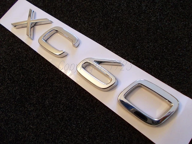 STEMMA VOLVO XC60 SUV D3 T5 ABS ADESIVO CROMATO 31333640 Badge Emblem ...