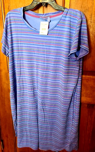 FRESH PRODUCE Large Bayside Promenade Stripe Kylie Cotton Jersey  Dress  NWT