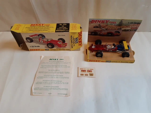 Dinky Toys 225 Lotus Ford F1 - Voiture De Course Miniature Angleterre 1/32