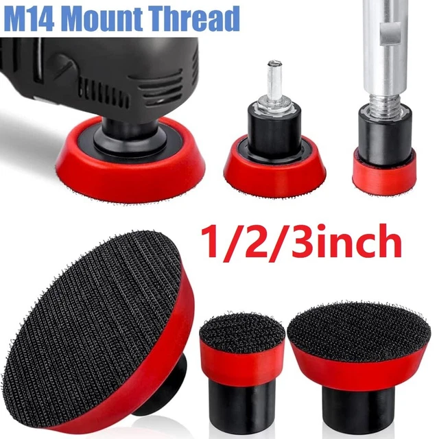 1/2/3 Inch M14 Thread Hook Loop Rotary Polisher Backing Pad Sanding Discs Backer