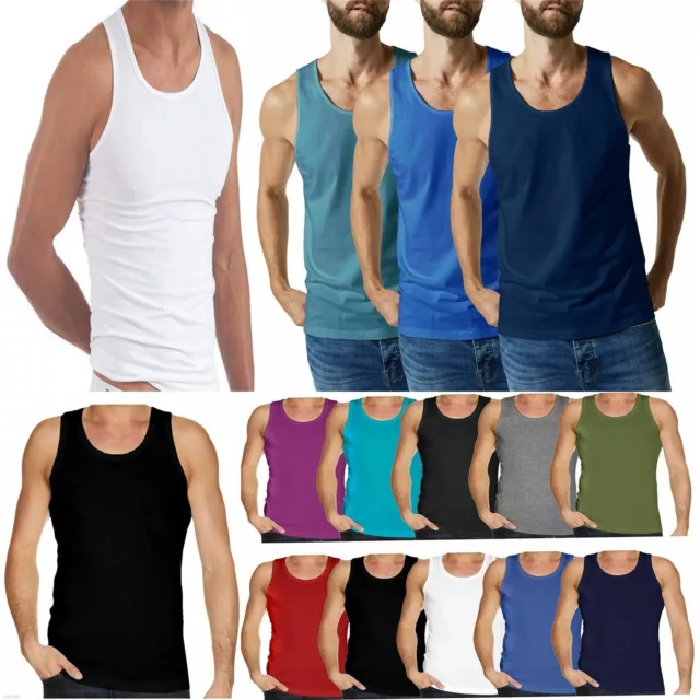 Mens Vests Vest Tops For Men Men's Vests For Men Uk Pack Cotton Men White Vest