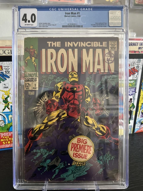 The Invincible Iron Man #1 Marvel Comics CGC 4.0 - 1968 -OFF-WHITE PAGES Marvel