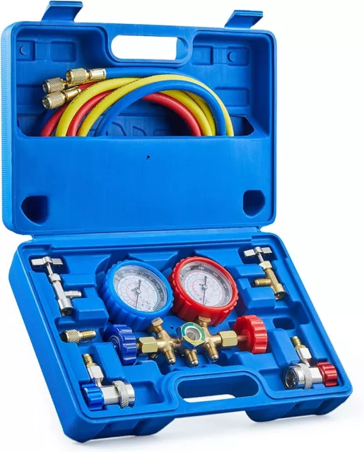 Orion Motor Tech AC Gauges AC Manifold Gauge Set for R134a R12 R502 Refrigerant