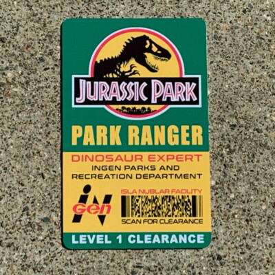 JURASSIC PARK - Park Ranger Prop ID Badge £5.94 - PicClick UK