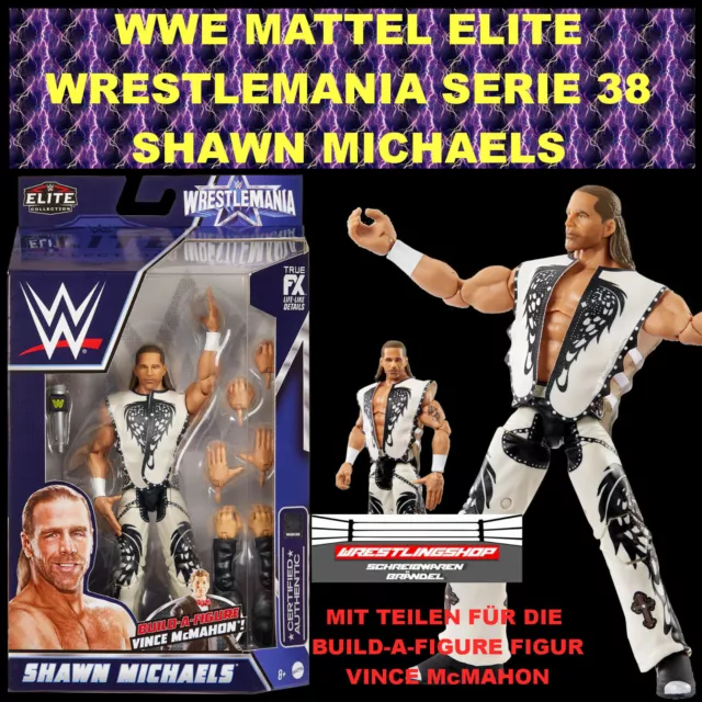Wwe Mattel Elite Wrestlemania Serie 38 Shawn Michaels Wrestling Figur Raw Neu Dx