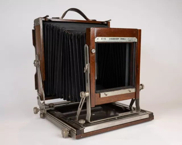 Deardorff 8X10 Folding View Camera with front swings, +4 lens bds, excellent