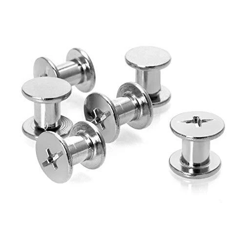 QWORK® Lot de 100 Binding Screws  Rivets Boutons M5 en acier au carbone avec ...