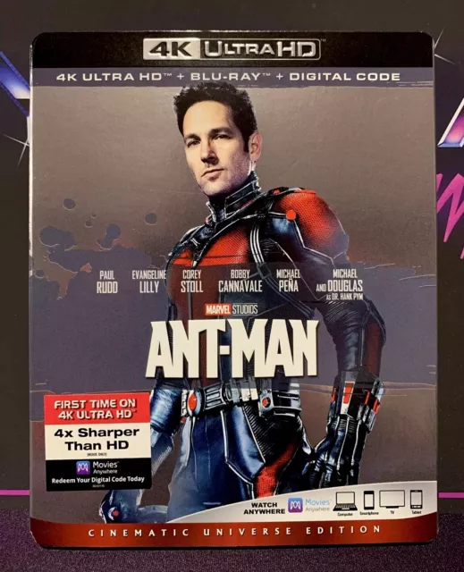 ANT-MAN ~ 4K Ultra HD + Blu-ray + Rare OOP Slipcover ~ No Digital