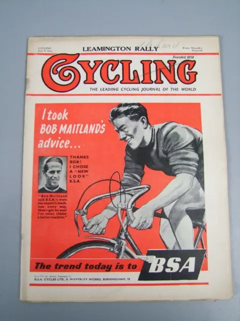 Cycling 1954 July 8, Vintage Road and Touring Bikes Bicycles Magazine