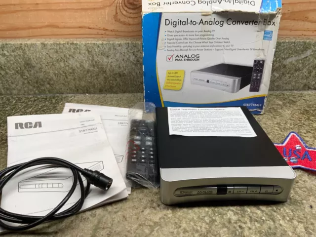 RCA Digital to Analog Converter Box, Over the Air Digital TV Broadcast STD7766G1 RCA Digital to Analog Converter Box, Over the Air Digital TV Broadcast STD7766G1