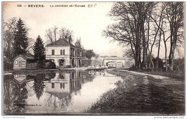 58 NEVERS - la jonction et l'ecluse