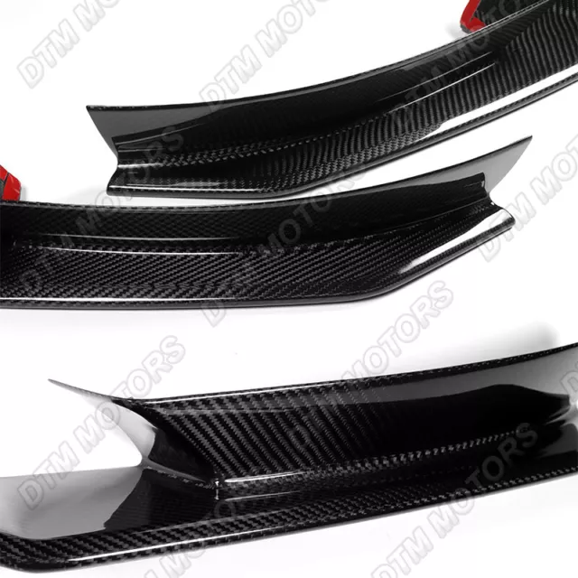 Para 04-08 Mazda RX8 Carbono Fibra Ms-Style Frontal Inferior Parachoques Borde 2