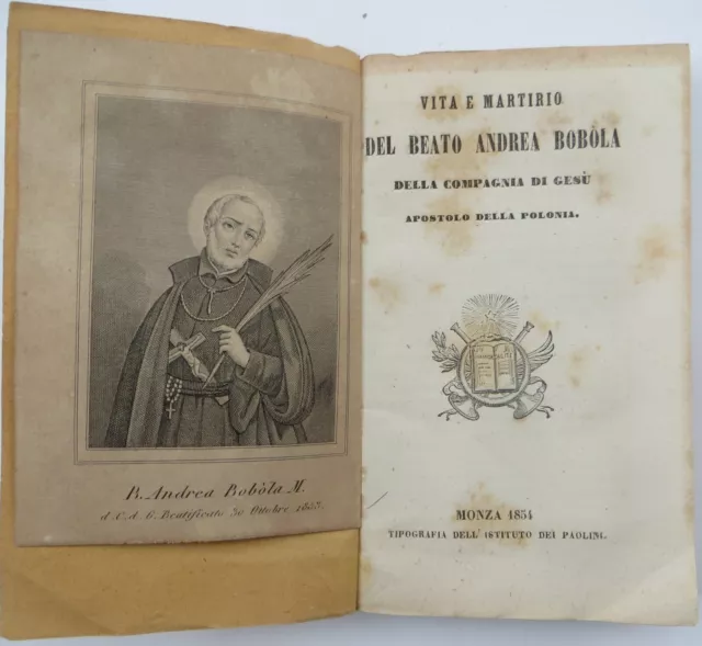 1858 Beato Andrea Bobola Gesuita Polacco Poland Beati Santi Agiografica