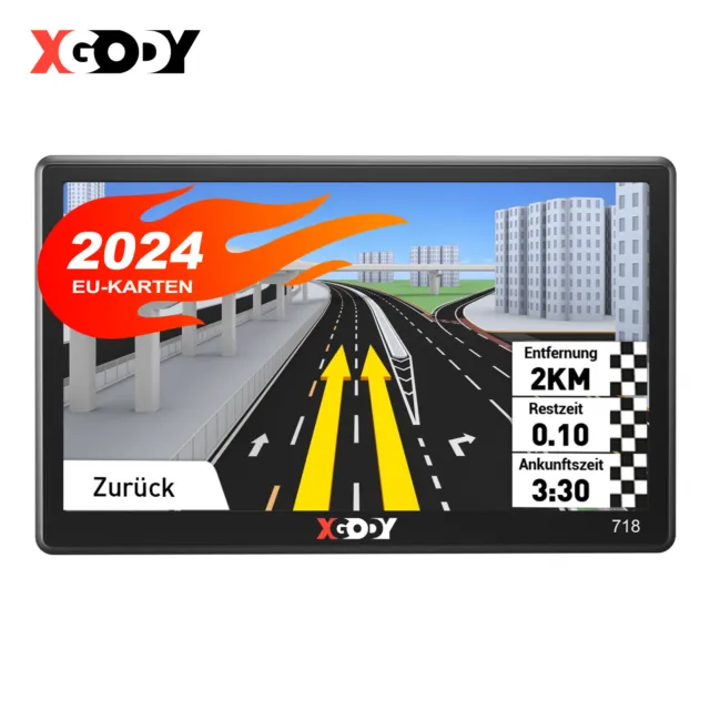 XGODY 718 7'' Zoll LKW GPS Navigation für Truck BUS PKW Navi Navigationgerät POI