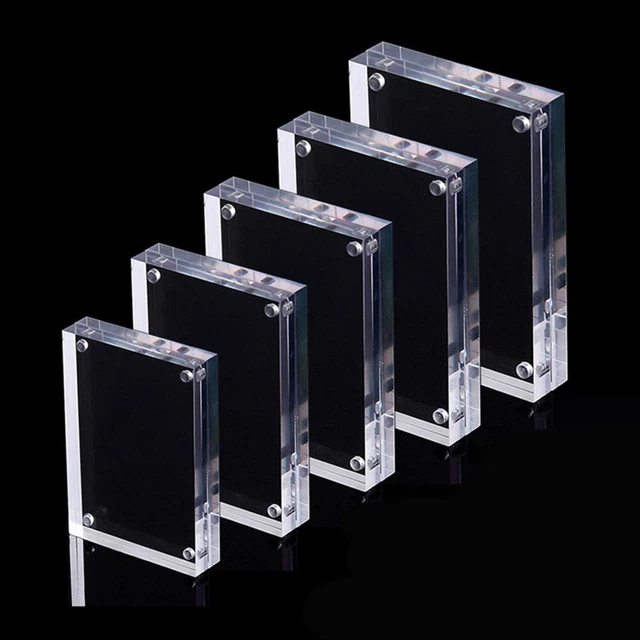 Transparent Acrylic Photo Double-Sided-Clear Picture Frame-Magnetic Photo Block