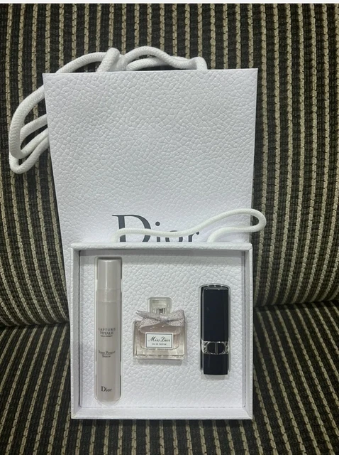 Miss Dior EDP 5 ml, suero de captura total 7,5 ml, lápiz labial rojo 999 1,5 g set❤️
