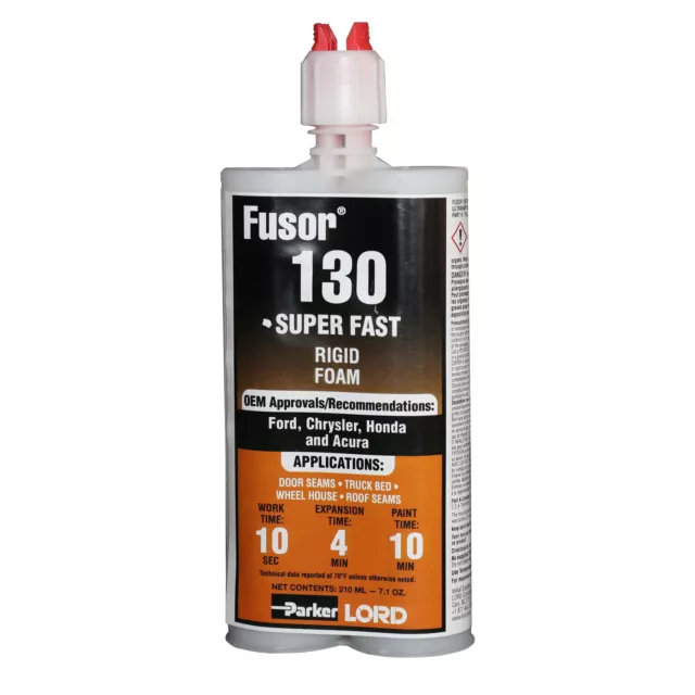 Lord Fusor 130 2-Part Super Fast Rigid Foam, 7.1 oz Cartridge, Black