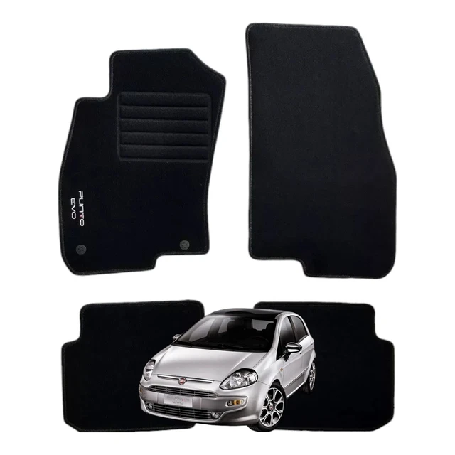 Tappetini Personalizzati Per Alfa Romeo Giulietta - Set 4 Pezzi, Bordo Rosso, Con Ricamo Bandiera Italia