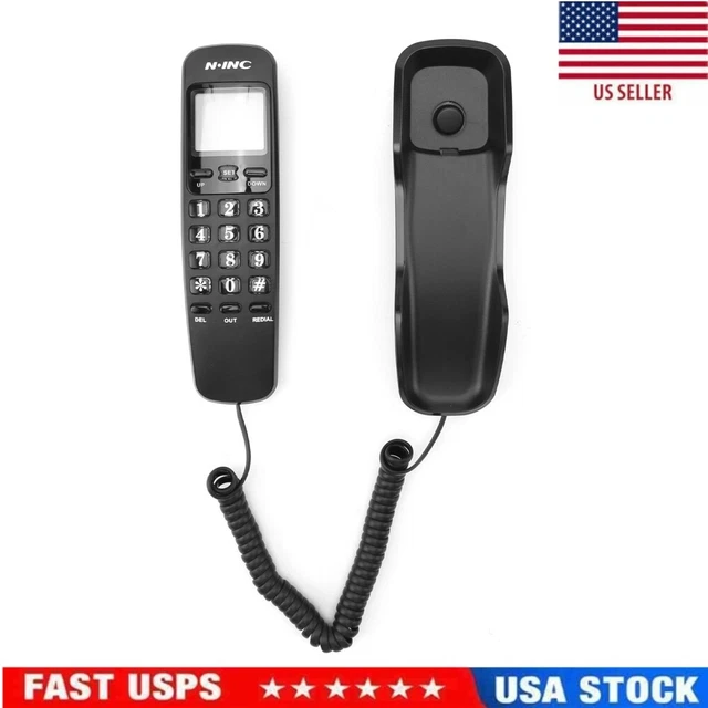 Landline Handset Corded Telephone Home Office Desk Wall Caller ID Wall Desktop