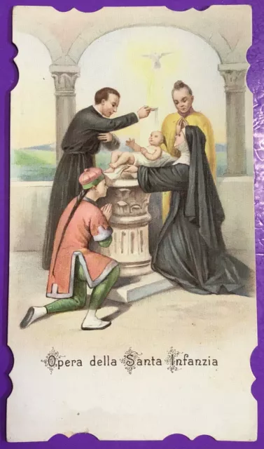 Santino Holy Card, Opera Della Santa Infanzia -Rif. 9476