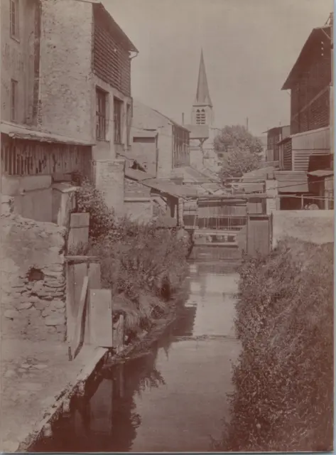 France, Gentilly, les bords de la Bièvre vintage print Tirage citrate  11x16