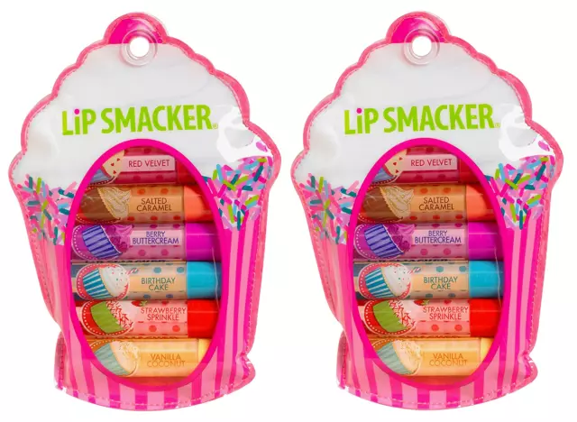Lip Smackers LIP BALM ~ CUPCAKE LOVER'S COLLECTION ~ Berry BUTTERCREAM x 2 Sets