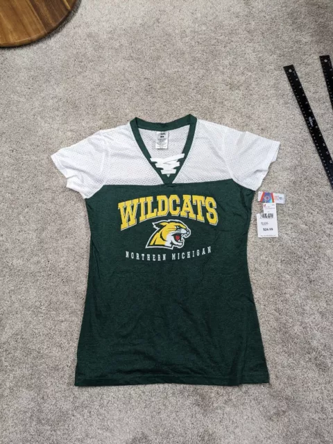 Northern Michigan University Wildcats HOCKEY JERSEY Womens S Shirt NWT $24.99