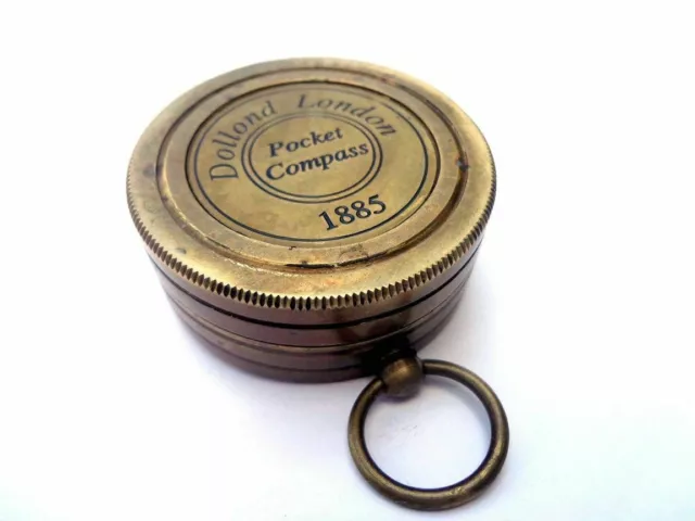 Brass Sundial Compass Vintage Dollond London Nautical compasses solid Handmade