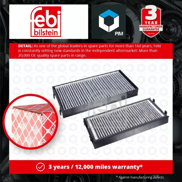 Pollen / Cabin Filter fits BMW X5 F15 2.0 15 to 18 N20B20A 64119248294 Febi New