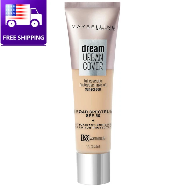 Maybelline Dream Urban Cover Flawless Coverage Foundation Makeup, SPF 50, Warm N Maybelline Dream Urban Cover Flawless Coverage Foundation Makeup, SPF 50, Warm N
