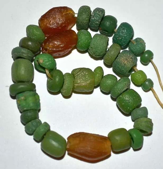 Rare Ancient Glass Excavated Dig Beads Afghanistan Trade Circa 1000 Years Old