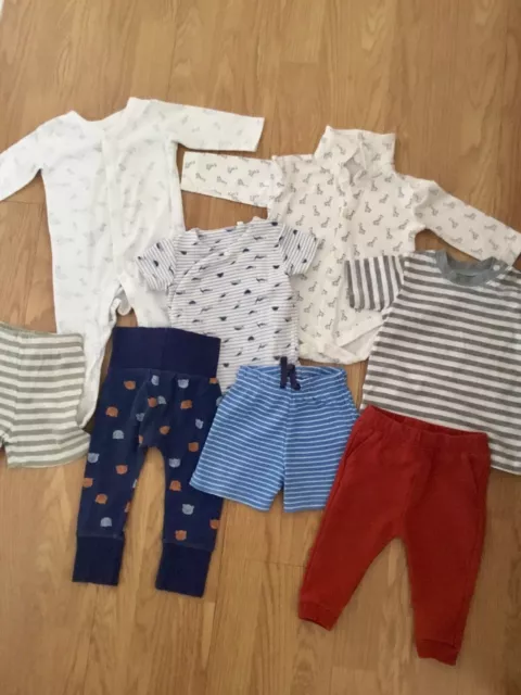 Baby Boys Age 6-9 Month Small Bundle George Etc Tops Bottoms Shorts T-Shirts