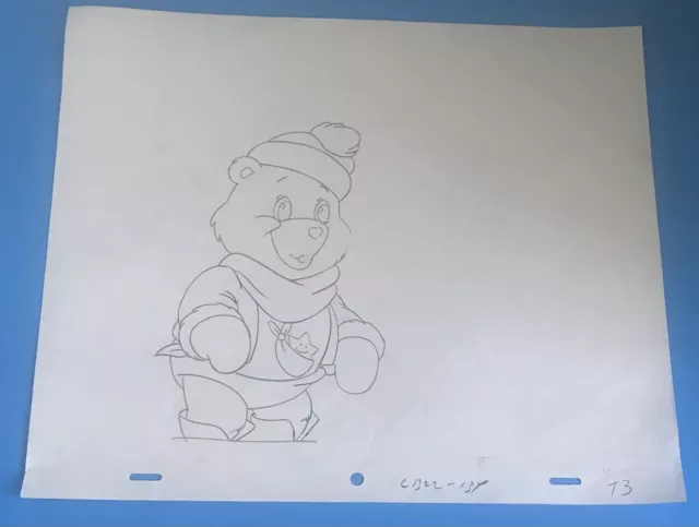CARE BEARS  Original Animation Production Art Drawing NELVANA