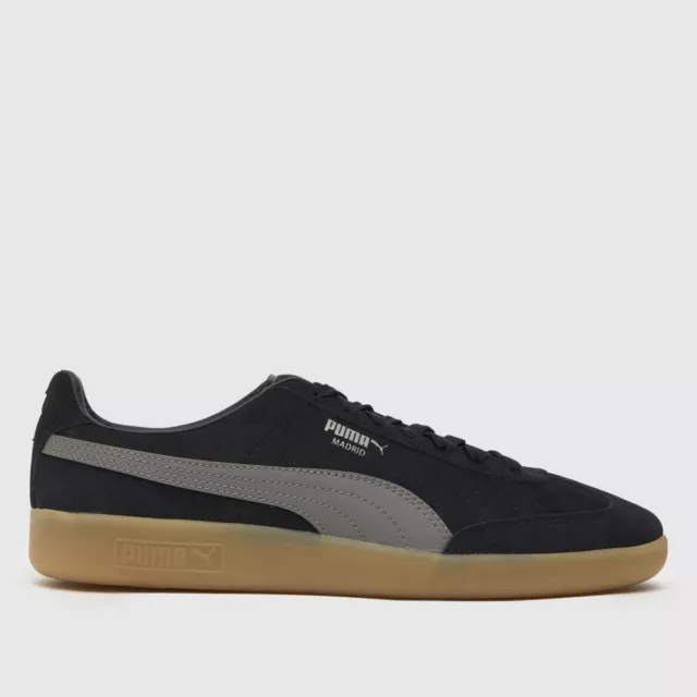 Puma Madrid Suede Mens Trainers Shoes Black and Grey UK 8 UK 7 UK 6