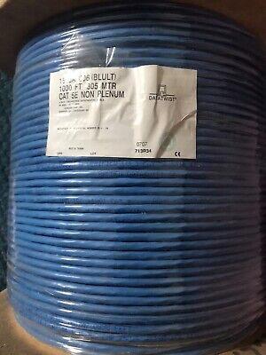 1000' ft BELDEN 4 Pair 24 AWG DATATWIST (R) CAT 5E PVC BLUE CABLE 1583A Wire