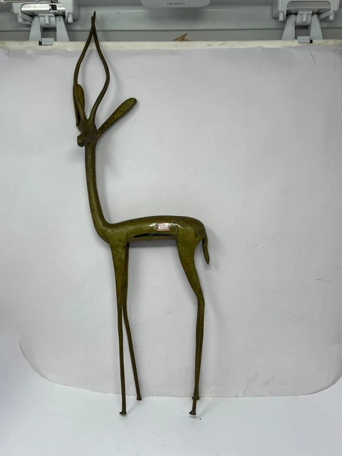 Vintage Handcrafted Brass Standing Big Deer Animal Statue/fig. Decorative SS1749