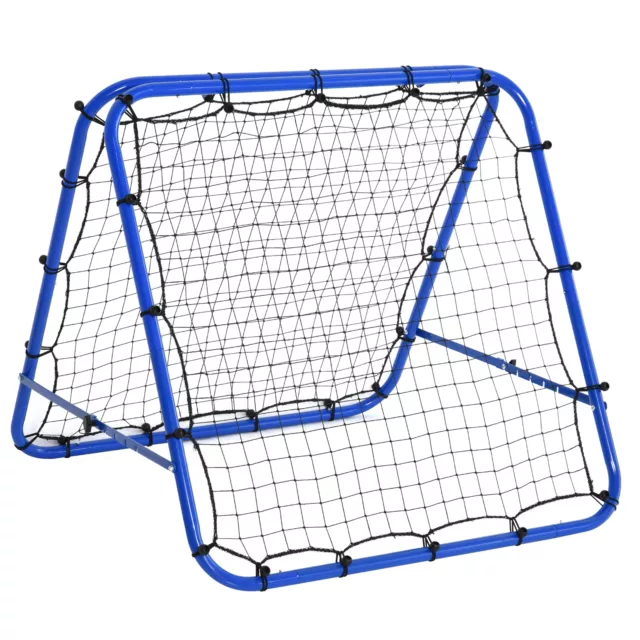 HOMCOM Rebounder Net Football Target Goal Play Training Adjustable Angles