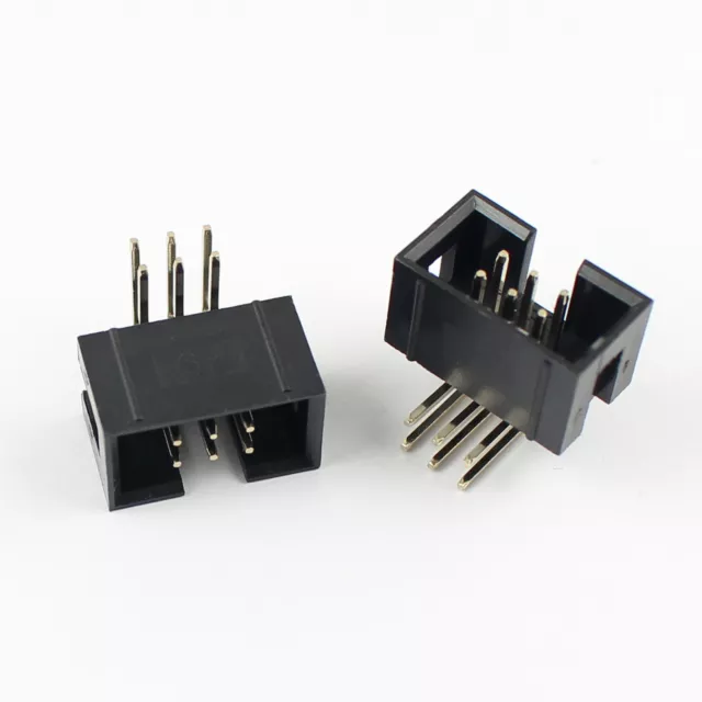 20Pcs 2.54mm 2x3 Pin 6 Pin Right Angle Male Shrouded IDC Box Header Connector