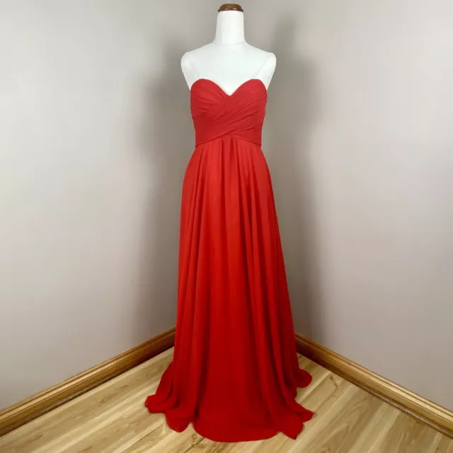 Red Sweetheart Neckline Formal Ball Gown Ladies Size 10 Dress