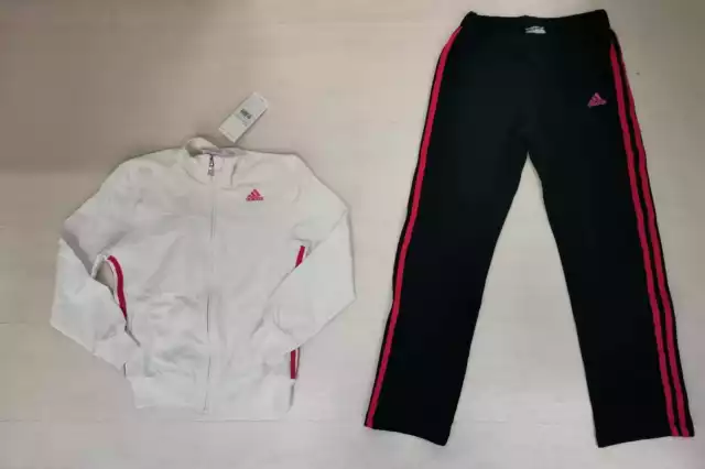 3805/22 Adidas Tuta Ginnastica 3 Stripes Felpa Pantalone Bambino Junior L36771