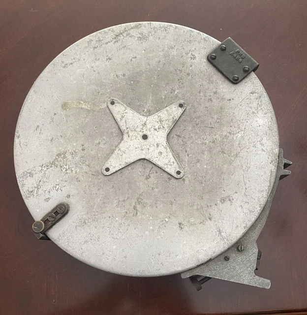 12” Film Canister Vintage Movie Theater Projector Cast Aluminum Cinema Camera