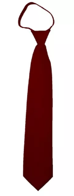 Manzini® Neck Wear Men's Solid Color Ready Knot Pre Tied Formal Zipper Tie