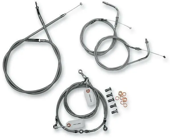 BARON 12"-14" Extended Handlebar Cable Kit for 2004-2007 XV1700A BA-8022KT-12