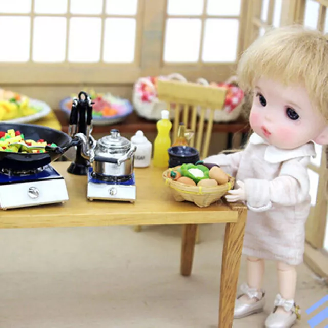 1:12 Dollhouse Decoration Metal Gas Stove Miniature Cooker Toy Kitc YB