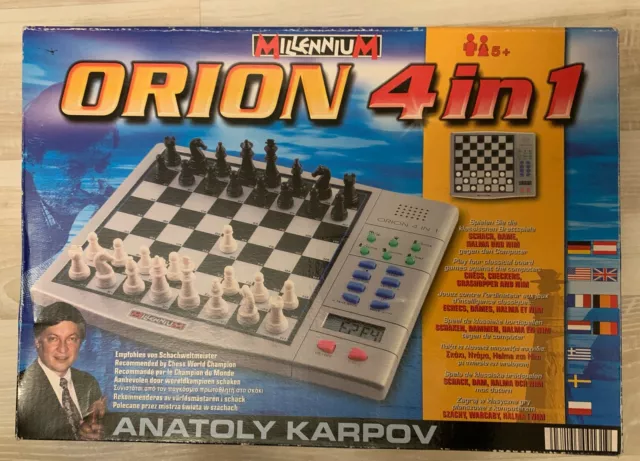 Schachcomputer Millenium Orion 4 in 1 Anatoly Karpov vollständig