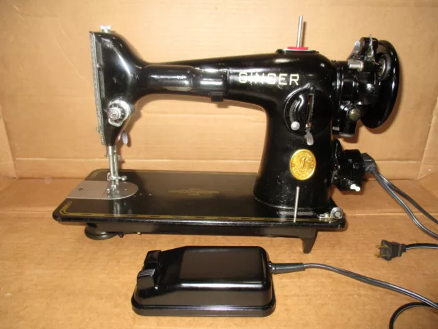 Vintage  Singer Sewing Machine  201-2, Serviced, #Ah839536