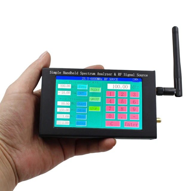 35MHZ-6000MHZ HANDHELD SPECTRUM Analyzer&RF Signal Source&Tracking ...